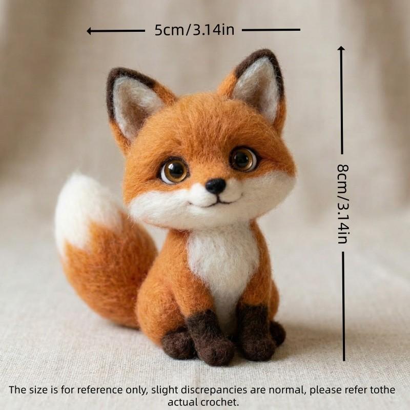 1Set Animal Needle Felting Kit, Felting kits for Beginners adult with Step-by-Step Video Tutorials, Fox/Donkey/Sheep/Highland Cow DIY Felting Kit, Cute Funny Home Decorative Ornaments, Birthday Valentine's Day and Christmas Gifts, Diy Handmade Craft