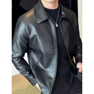 Men's Solid Color Jacket Coats, Regular Fit Casual Fashion Comfy Collar Long Sleeve Outerwear for Daily Outdoor Wear, Men Cloths for All SeasonsGift