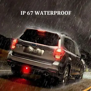 FCCEMC Dynamic Led F1 Pilot Brake Light For Car Auto Motorcycle Universal Stop Rear Tail Light Reverse Safety Strobe Lamp For BBA 12V Led Lights Car