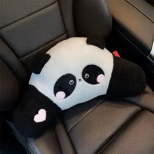 Big Plush Anime Cute Panda Car Seat Cushion, Soft & Comfortable Design, Perfect for Neck Support & Travel, Car Seat Decorative