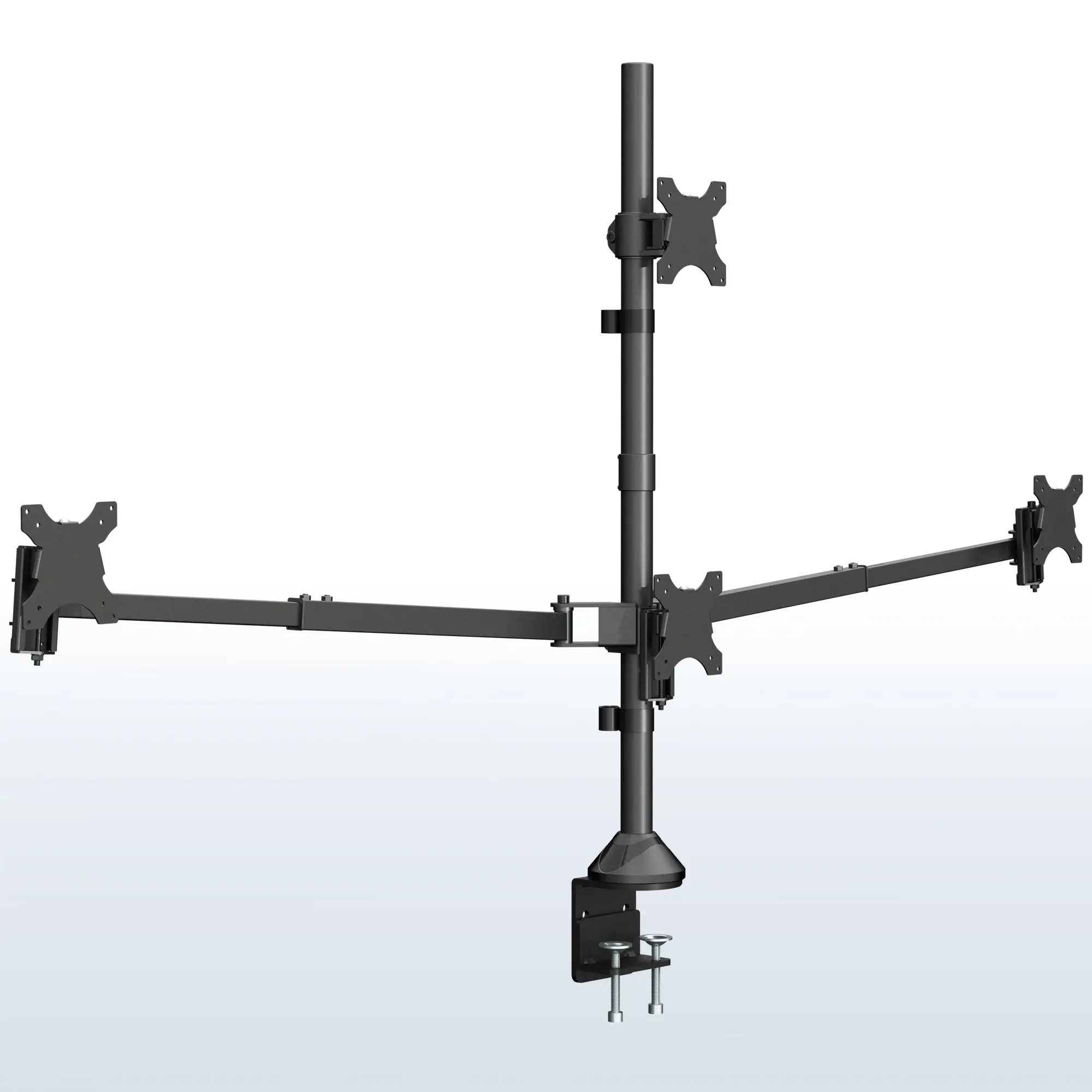Adjustable Monitor Stand - Telescoping Extra Tall Quad Mount, Tabletop Monitor Mount for 24"-38" Computer Screens