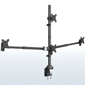 Telescoping Extra Tall Quad Ultrawide Monitor Desk Mount - 24" to 38" Screens