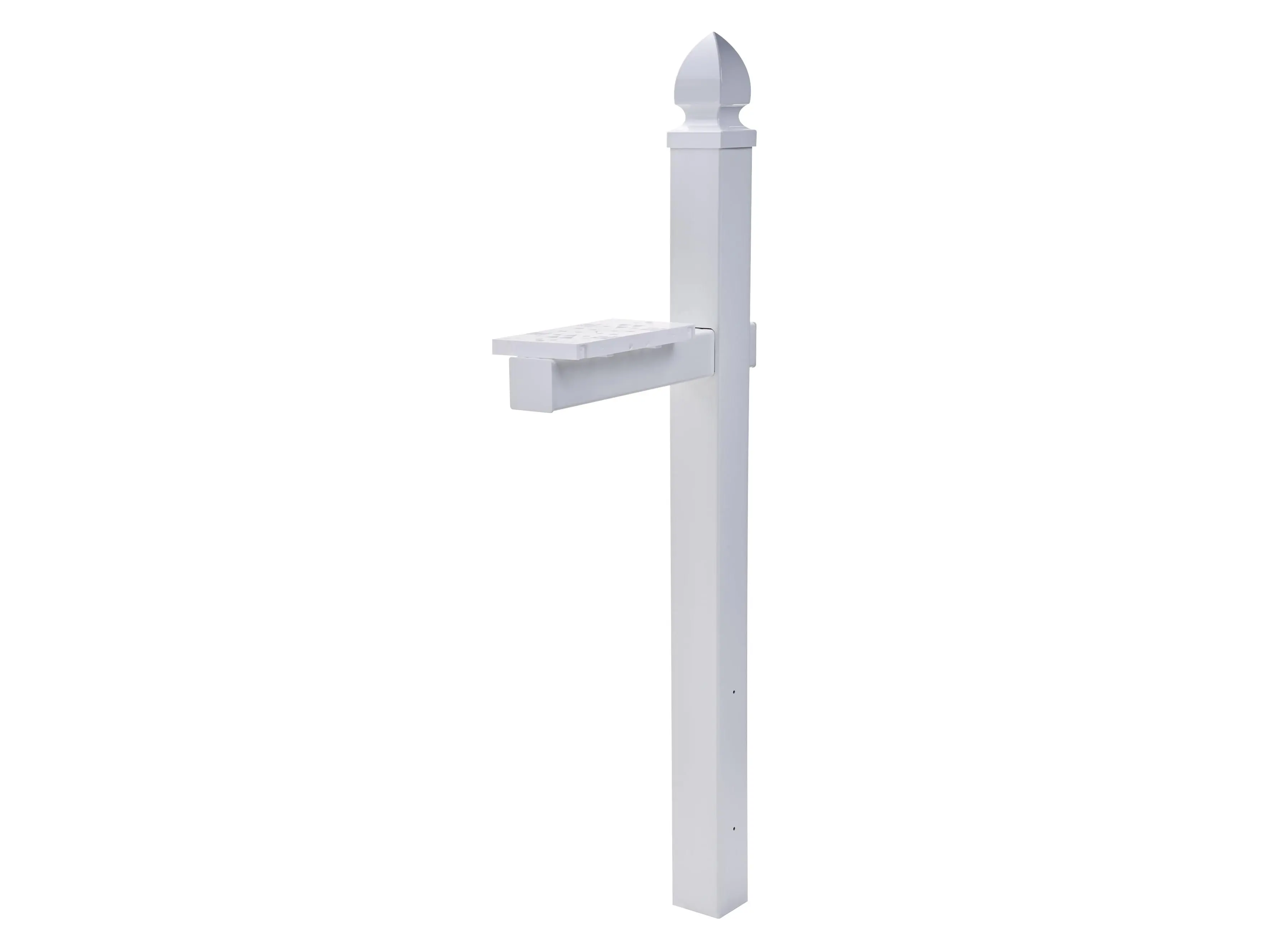 Gibraltar Mailboxes Whitley Traditional Rectangular PVC Mailbox Post (Model 5661657) - White, Outdoor, Standard Size, 57 in. Height, 6 in. Width, 22.75 in. Depth, 2.18 lbs, Durability, for Home Improvement Needs