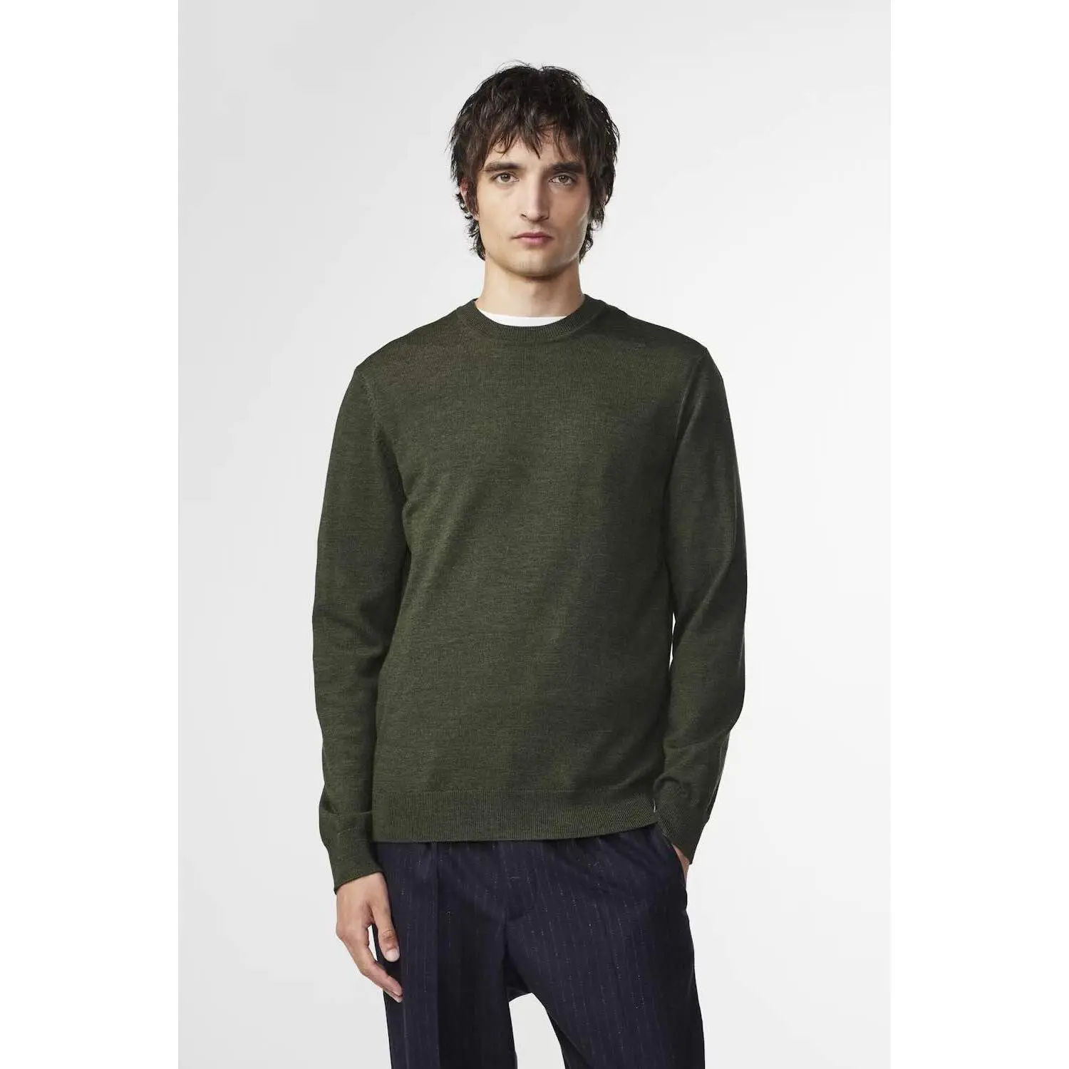 Ted Lightweight Sweater - Dark Army | NN.07