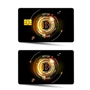 Simple Bitcoin Design Credit Card Stickers, Ultra-Thin Vinyl Material, 2 Pieces Per Set, Waterproof and Scratch-Resistant Film