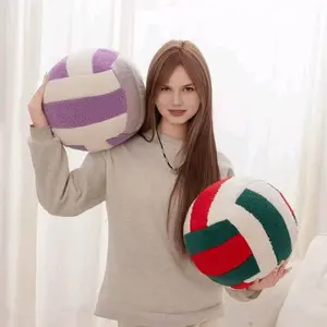 Volleyball Pillow Sports Pillows, Plush Volleyball Plush Pillow, Sport Theme Fluffy Stuffed Throw Pillow, Volleyball Room Decor Gift, Home Decorative Cushion, Soft Touch Cushion
