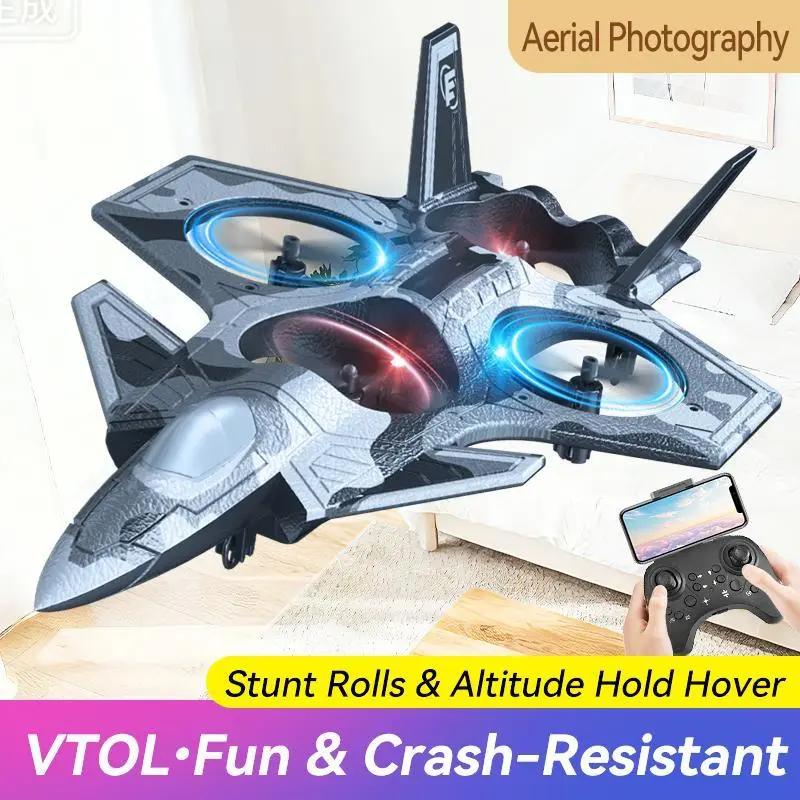 RC airplane Children's aerial photography remote control aeroplane stunt drone quadcopter foam aeroplane men's dedicated remote control aeroplane HD photography remote control aeroplane with camera birthday New Year gift Christmas gift.TongLi