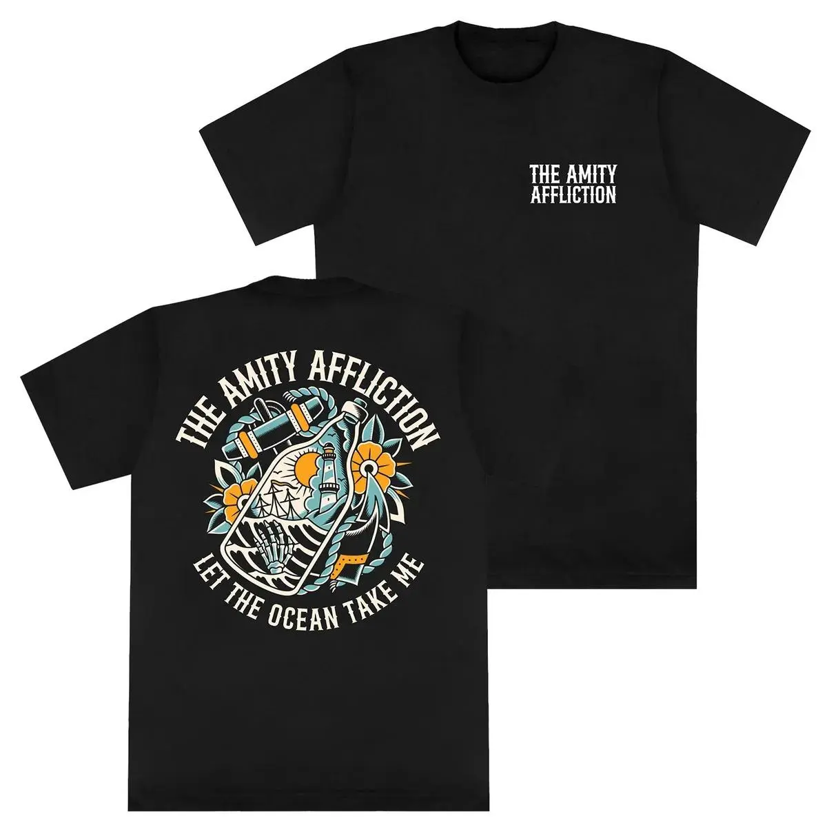 Ocean Bottle Black T-Shirt The Amity Affliction Unisex Tee Alternative Rock Graphic Shirt