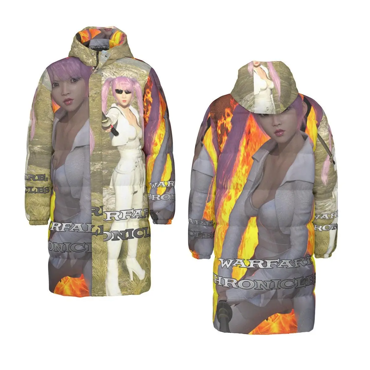 Warfare: The Chronicles of Ki  Unisex Long Down Jacket