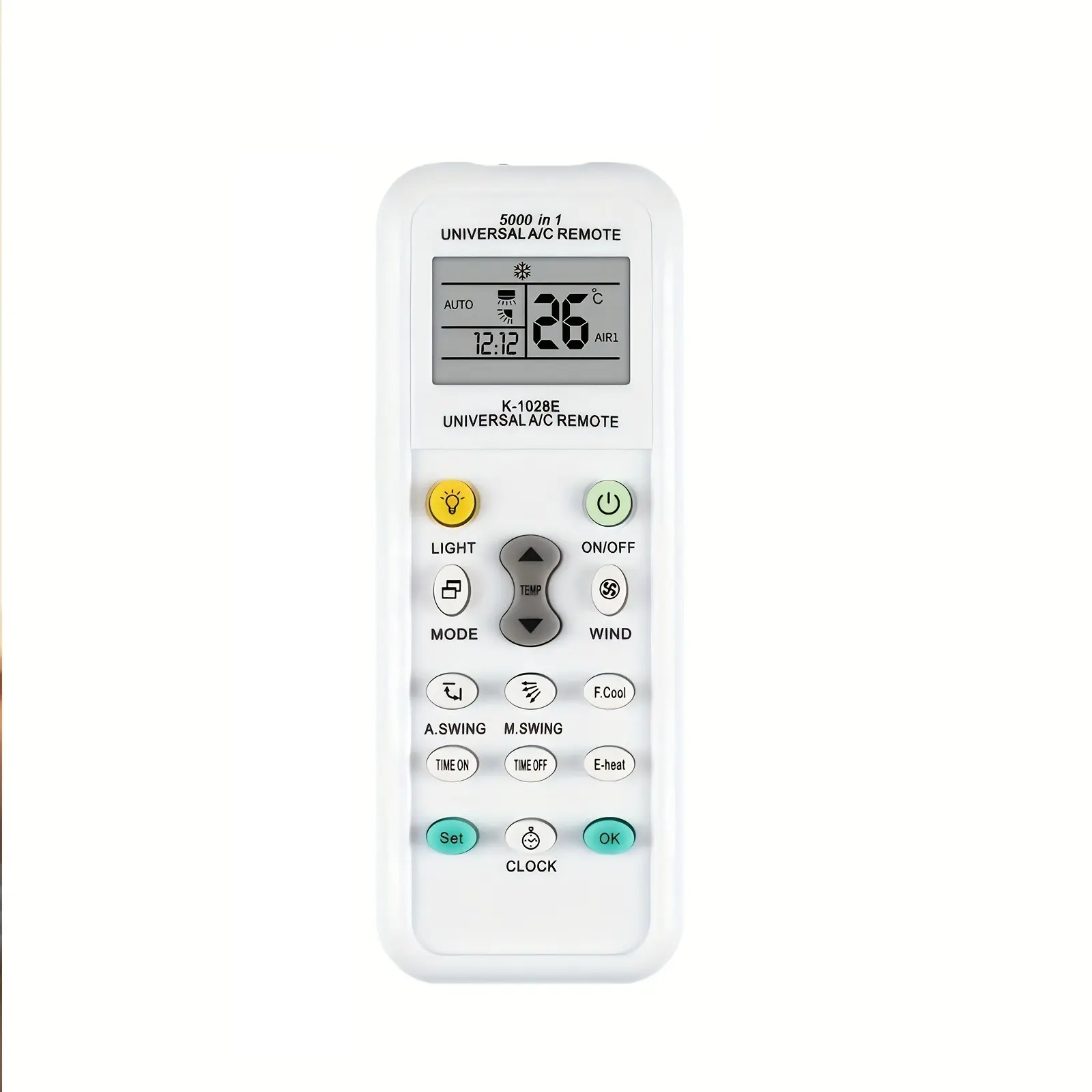 K-1028E Universal Multifunction Automatic Air Conditioner Remote Control Aircon Accessories LCD A/C Conditioning Controller 1000 in 1 for Mitsubishi Toshiba HITACHI FUJITSU Daewoo LG Sharp Samsung ELECTROLUX SANYO AUX GREE HAIER Huawei Air Condition