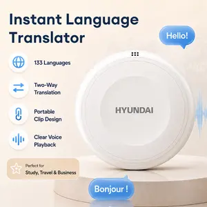 HYUNDAI TS1 Smart Translator Speaker, Real-Time Translation in 133 Languages for Travel, Business & Learning,Languages Practice Companion