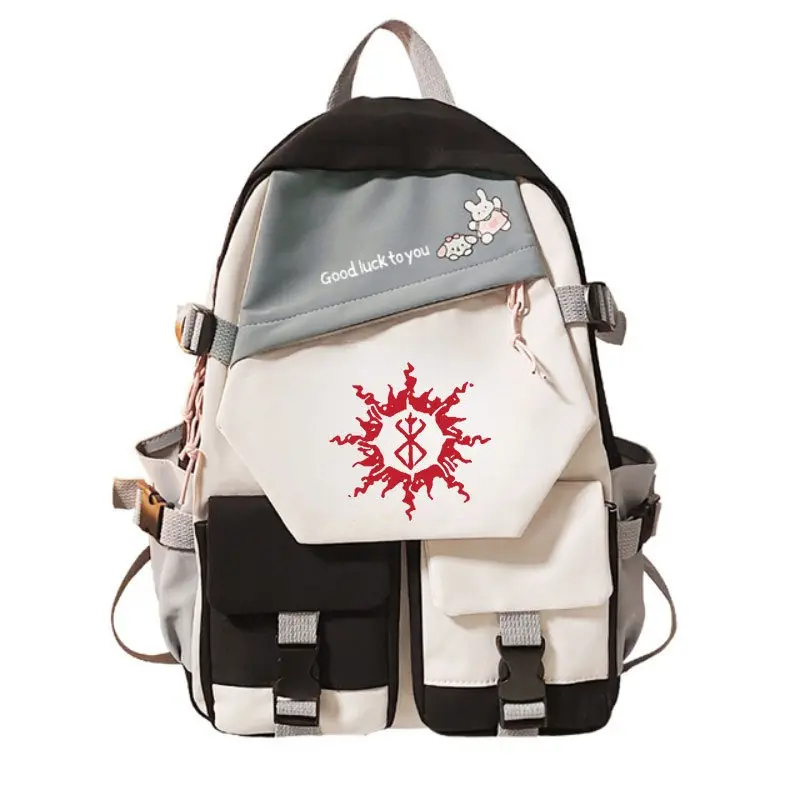 Berserk Anime Print Unisex Backpack, Berserker Design, Casual Daily Use Bag with Multiple Pockets