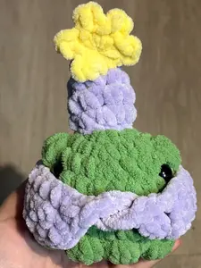 Hand Crocheted Wizard Frog