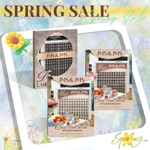 Spiky Manga Lash Kit l JMS&JMS Manga Collection l 【NO BRUSH】Fairy,Sidespike,Victory,DIY Eyelash Extension, Waterproof Week Long Lasting Anime Lash Makeup Cosmetic Springtok