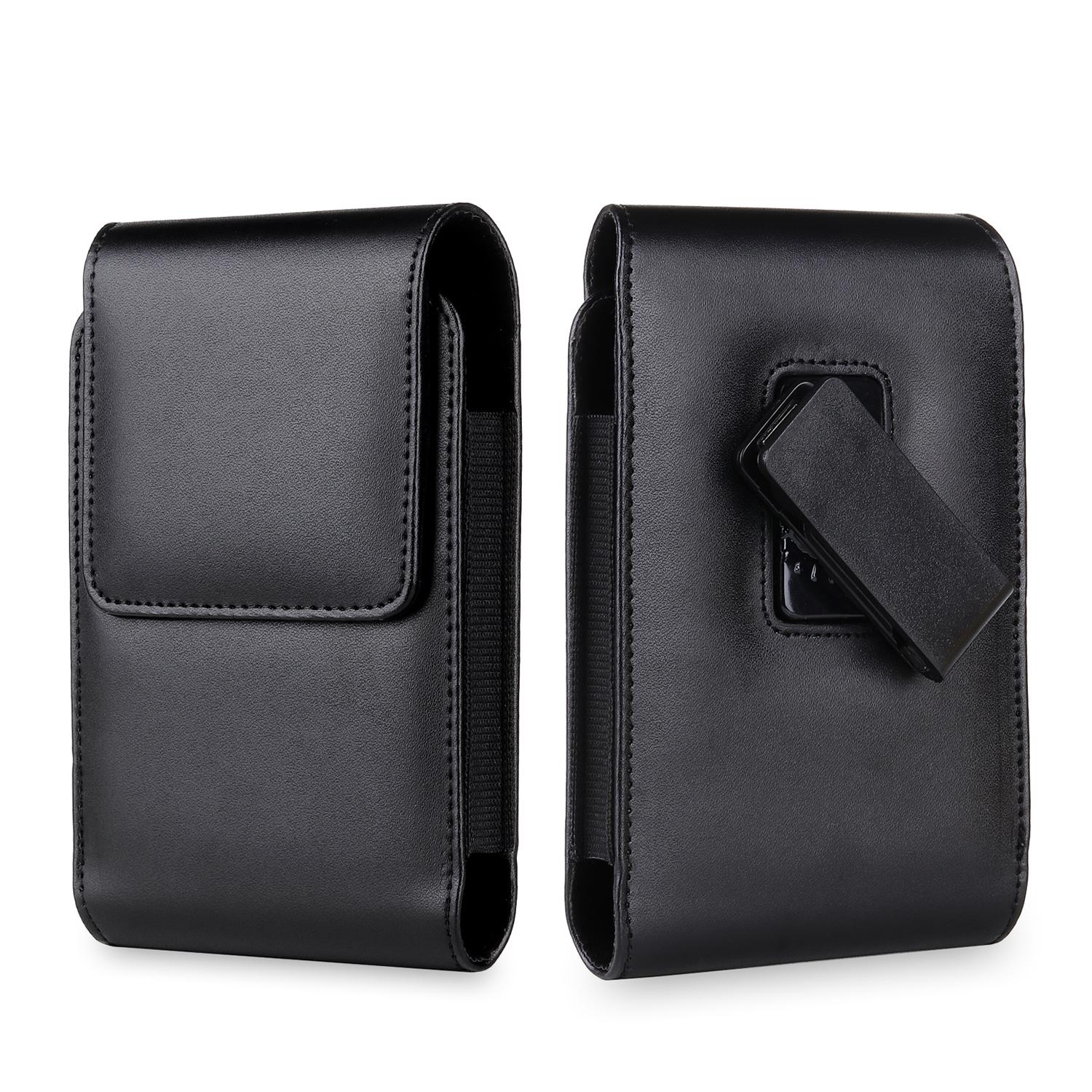Cell Phone Holster Pouch PU Leather For Man 360°Belt Clip Strong Magnet Carrying Perfect For Outdoor Daily Use For iPhone17/16 Pro Max/Samsung S25 Ultra/Google Pixel
