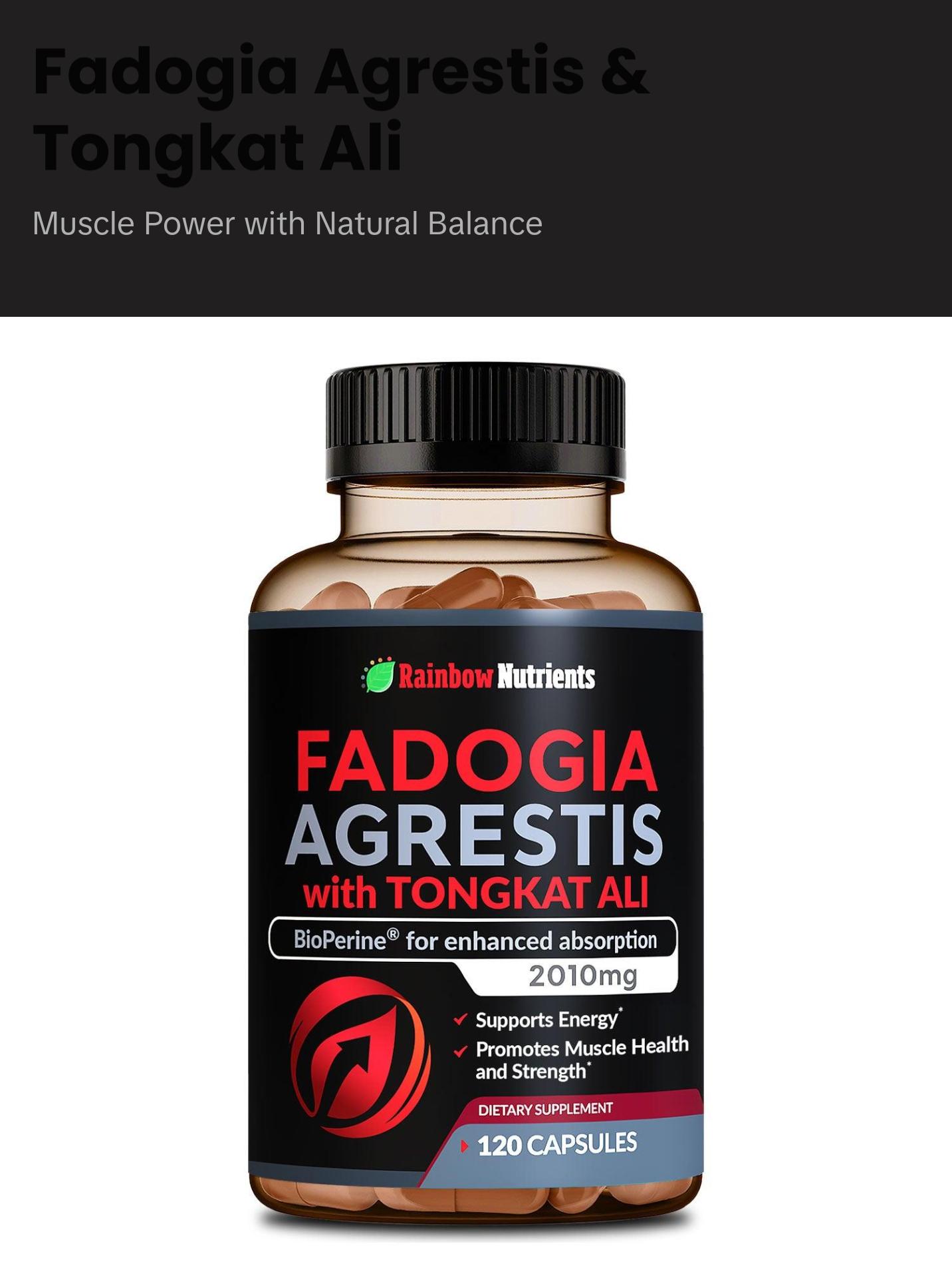 Fadogia Agrestis Extract with Tongkat Ali