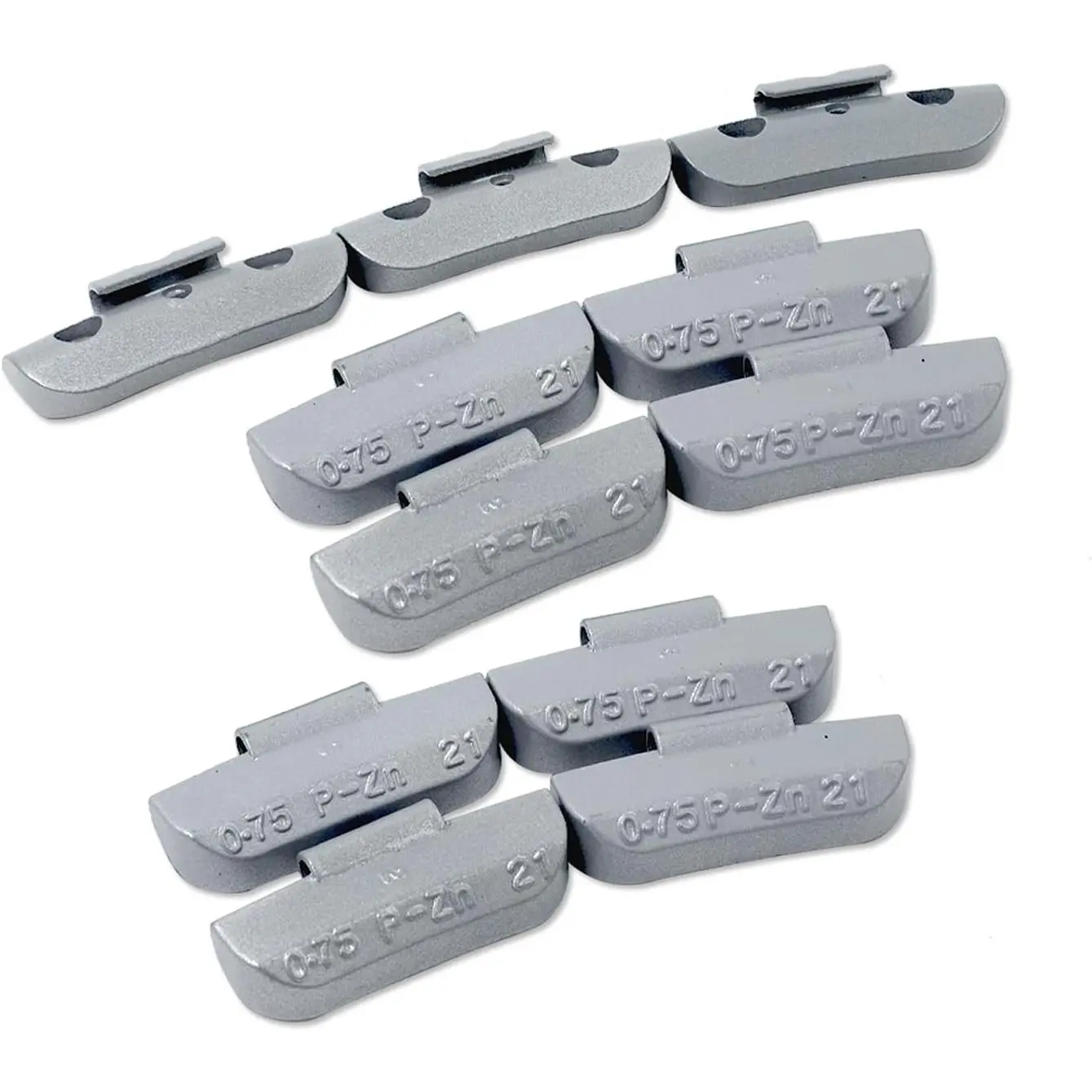 P Series Zinc Clip on Wheel Weights 0.75oz, 3/4oz, Coated, 50 count/Box Fit for Steel Wheel