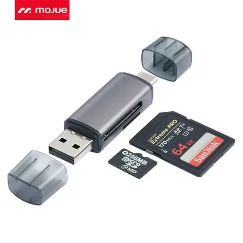 Dual Port 2-in-1 Micro SD Card Reader with USB-C, USB 3.0 - Memory Card Adapter for MicroSD, SDHC, SDXC, Compatible with Desktop PC, MacBook, iPad, iPhone 18/17/16/15 Pro/Pro Max
