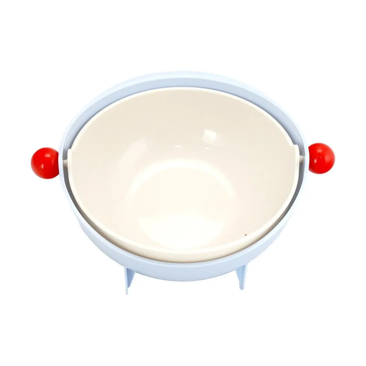 KAWASIMAYA Double Layer Rotating Vegetable Basin with Strainer - Kitchen Fruit Washing Basket, Blue