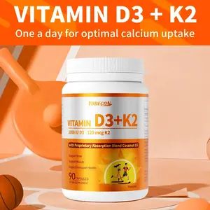 Heaisrlate Vitamin D3 K2 Supplement| 200 IU D3 120 mcg K2| Bone & Immune Health Vitamins for Women & Men| Calcium Absorption Aid| 3 Months Supply| Enhances Calcium Absorption| Supports Bone Health| Boosts Immune Function