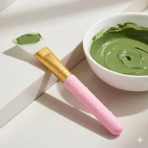 Silicone Face Mask Brush for Mixing Clay Masks & Deep Cleansing | Soft Bristle Pore Cleansing Tool, Blackhead Removal & Makeup Removal Aid | Gentle Skincare Essential for DIY Face Masks & Even Application