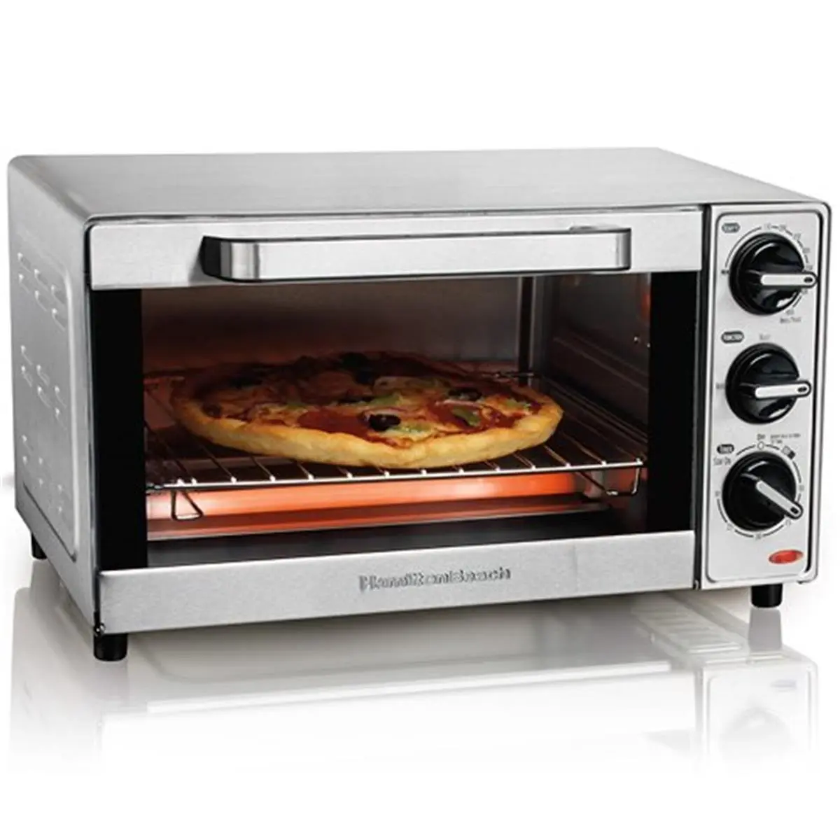 Hamilton Beach 31401 4-Slice Stainless Steel Toaster Oven - Countertop Pizza Oven