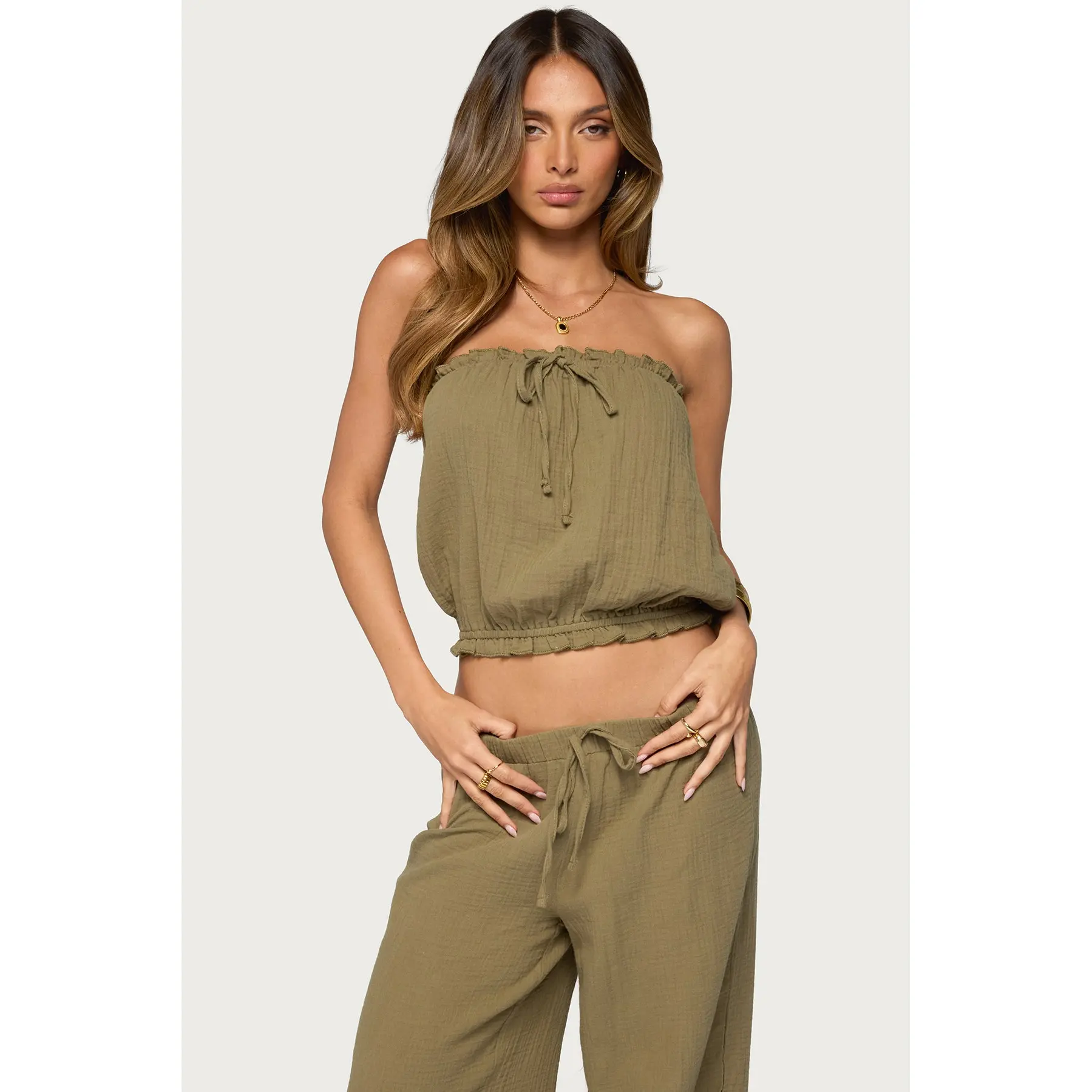 Viktoria Strapless Gauze Bubble Top
