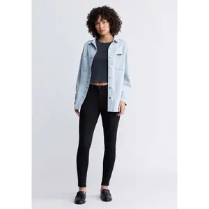 Sydney Women's Denim Shacket, Contrasted and Vintage - BL15947