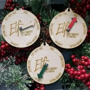Elf Daily Report Christmas Ornament Meter