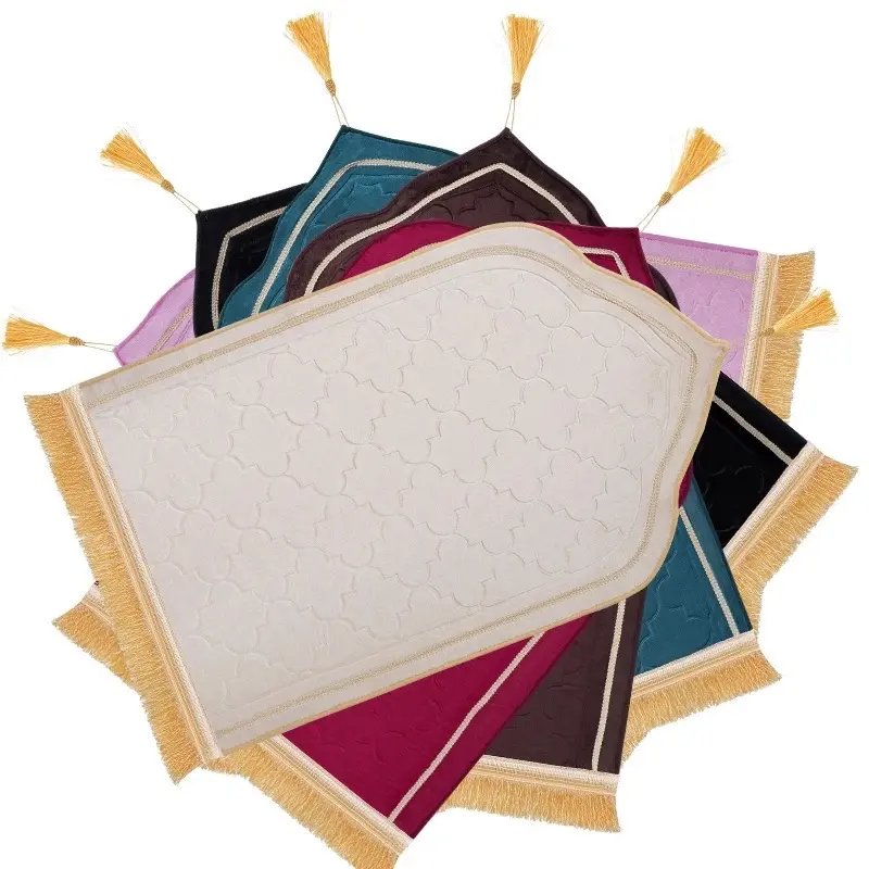 Janamaz Sajdah Padded Praying Mat Carpet Rug - Islamic Memory Foam Namaz Janamaz for Muslim Prayer