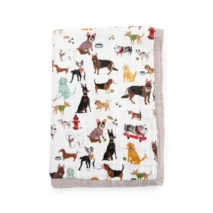 Cotton Muslin Baby Quilt - Woof