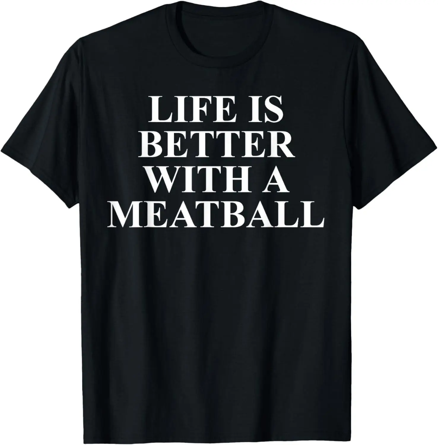 Casual Meatball Graphic Top in Soft 100% Natural Cotton, Unisex Round Neck Short Sleeve Tee for Summer Fashion