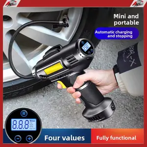 Portable 150PSI Tire Fast Inflator Air Pump Compressor with LED Light, for Car, Bike, Motor Vehicle