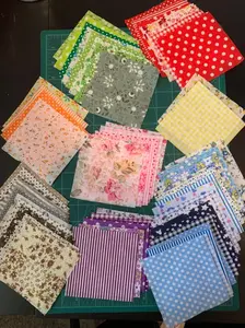 Assorted Craft Fabric Bundle Squares Patchwork Fabric Sets for DIY Sewing Scrapbooking Quilting Dot Pattern, 10/20/30/60 Pcs 4" x 4"(10cm x 10cm)