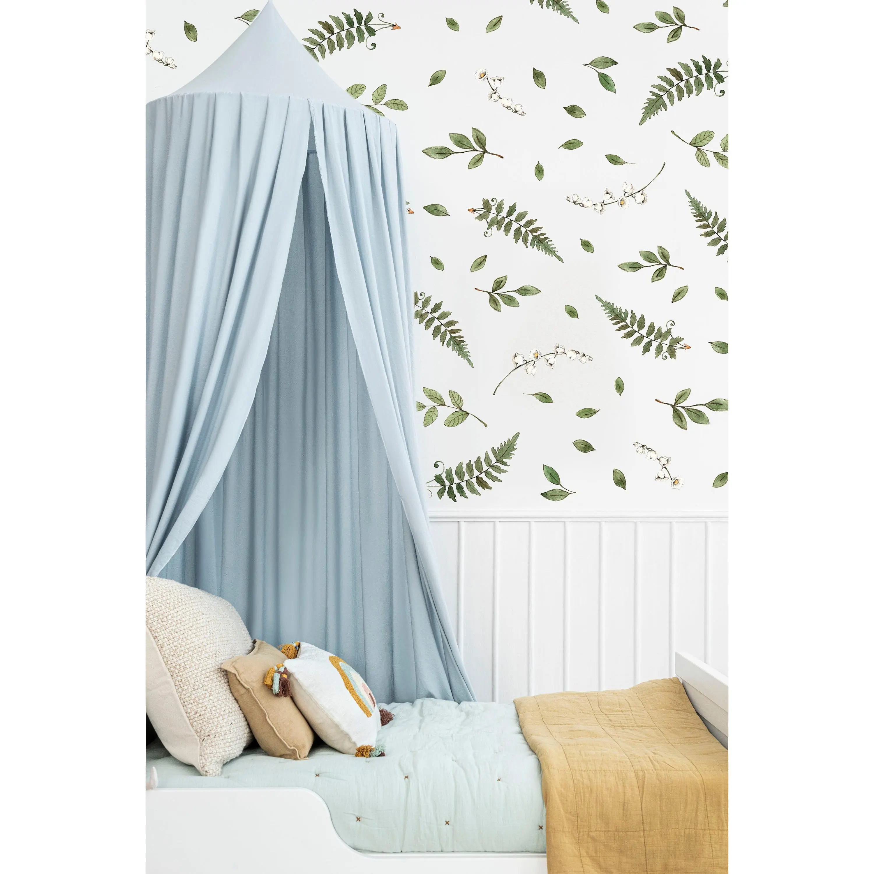 Forest Fern Wall Decals Lily of the Valley Flowers Green Leaf stickers, LF357
