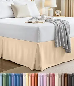 Utopia Bedding Full Bed Skirt Set - Quadruple Pleated Ruffle, 16-Inch Drop - Fade & Shrink Resistant Hotel Quality