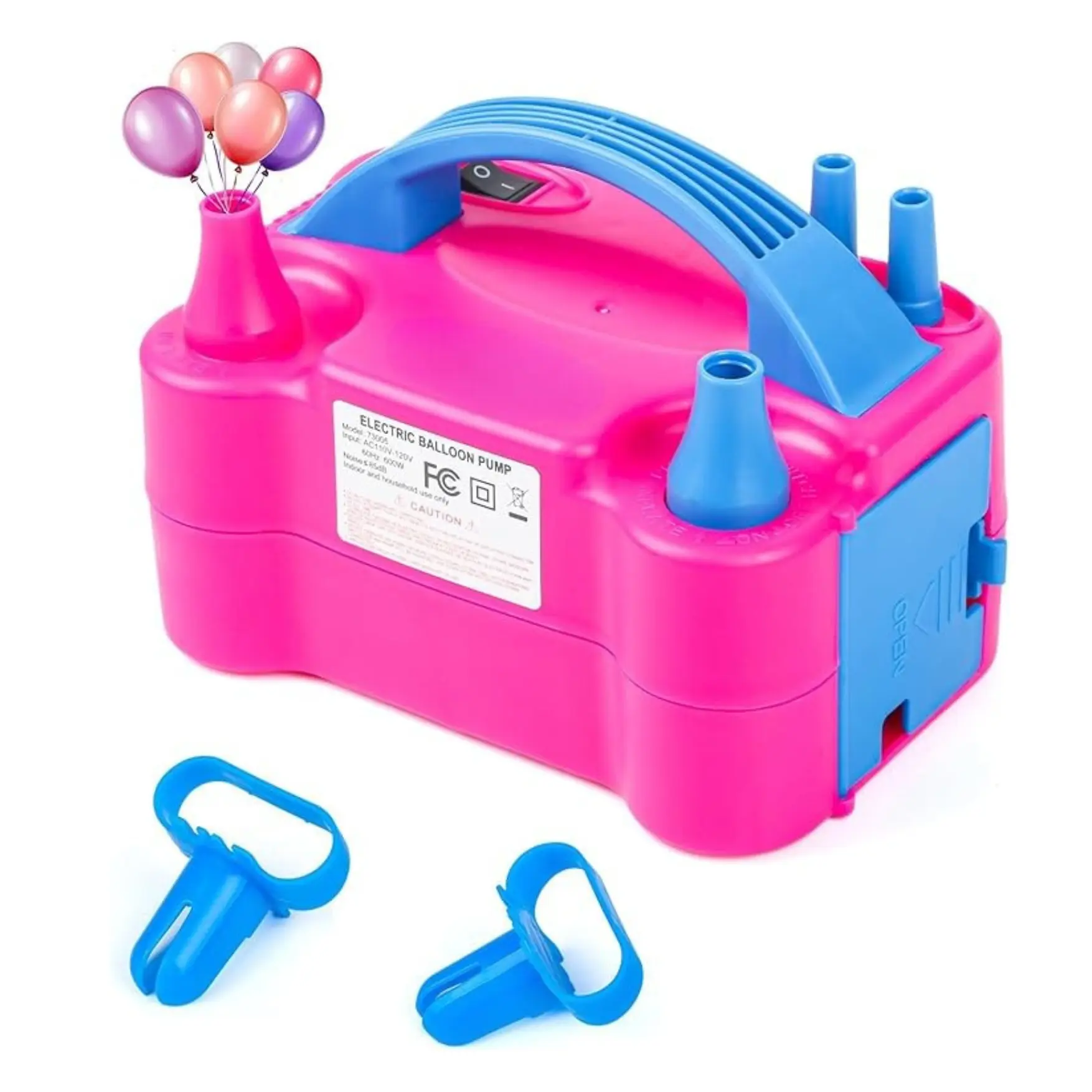 New Deal - Balloon Pump, Portable Electric Balloon Blower Machine Balloon Air Pump Dual Nozzle 110V 600W Balloon Inflator for Party Decorations