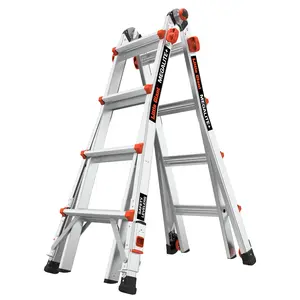 Little Giant M18 MegaLite+ Aluminum Extension Ladder with Adjustable Leg Levelers & Telescoping Features Sturdy Portable Collapsible Design