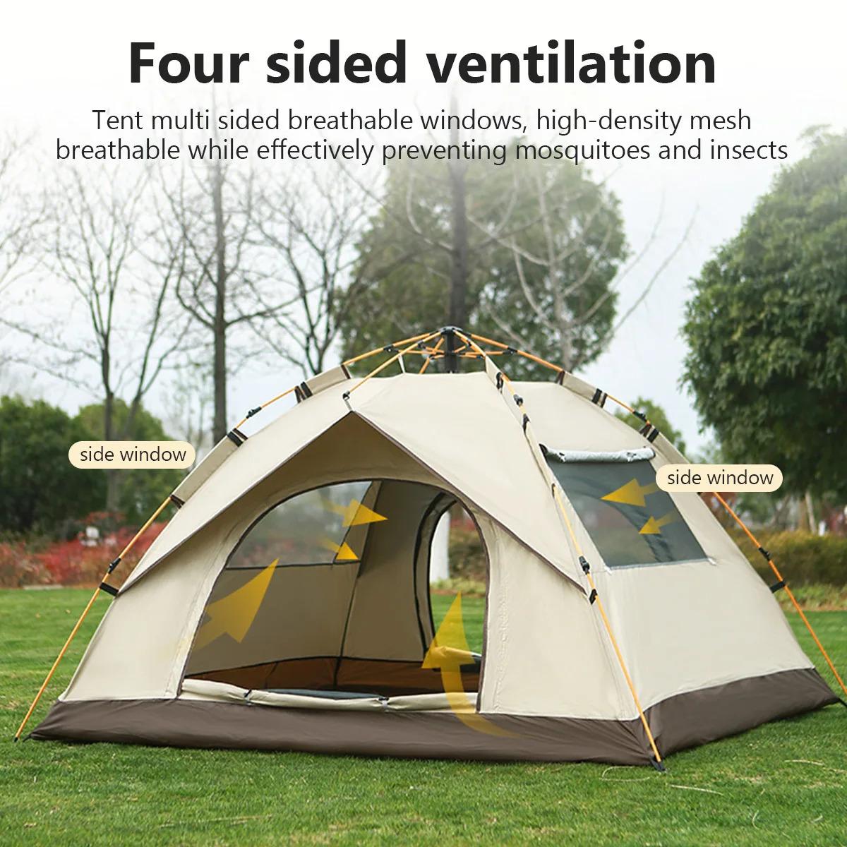 Outdoor Folding Camping Tent Portable Waterproof Sunshine-proof Automatic Easy Setup Tent For Camping Beach Picnic Barbecue