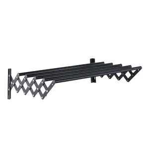 Wall Mounted Clothes Rack, 1 Count Detachable & Assembleable Clothes Drying Rack, Retractable & Foldable Clothes Rack, Home Supplies