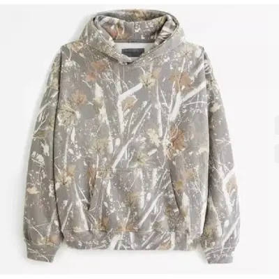 Womens Camo Maple Leaf Hoodie Oversized Pullover Fleece Sweatshirt With Front Pocket From Mu02 Vendor, $14.26