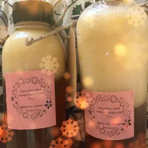 Handmade , Organic Honey, Mahogany/Coconut scented Body Wash