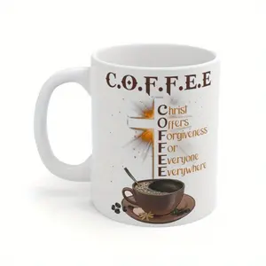[Made in US] Inspirational 11oz Jesus Coffee Mug with Bible Verses - Perfect Christian Gift for Coffee Enthusiasts, Pastors & Devoted Believers Tumbler Drink