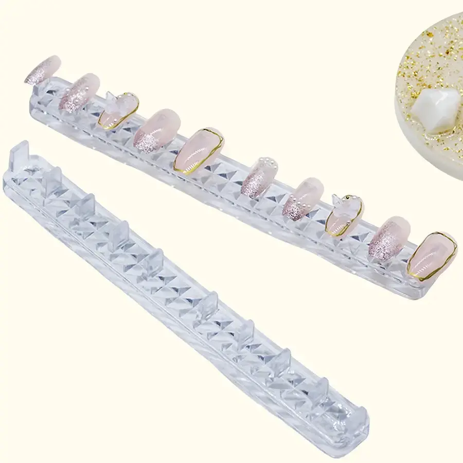 Durable Nail Art Practice Base with Integrated Display Stand for Manicure Training Beauty Schools and Salon Tools