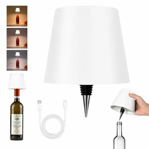 Elegant LED Wine Bottle Lamp | Portable USB-C Rechargeable Stopper Light for Romantic Dinners & DIY Home Decor,3 Color Modes Dimmable Desk Lamp tiktokshopspringglowup