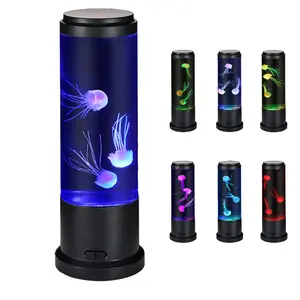 EDIER Jellyfish Lamp, 11 Inch Jellyfish Aquarium with Color Changing Light, Noiseless Pump, USB/Battery Powered Mood Light for Home Decor, Gift for Kids Men Women