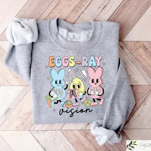 Eggs Ray Vision Nurse T-shirt, Easter Xray Tech Sweatshirt, Technologist Easter Gift, Xray Rad Nurse Easter Tee, XRAY Easter Squad Outfit