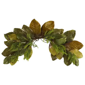 Nearly Natural 35" Fall Magnolia Leaf Artificial Swag