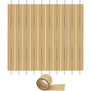 10 Pcs Impulse Sealer Replacement Parts for 16 Inch Heat Sealer(3mm Wide), with 16.4 feet Teflon Cloth Strip(38mm Wide), Heat Seal Replacement Strip for Manual 16" Bag Sealers