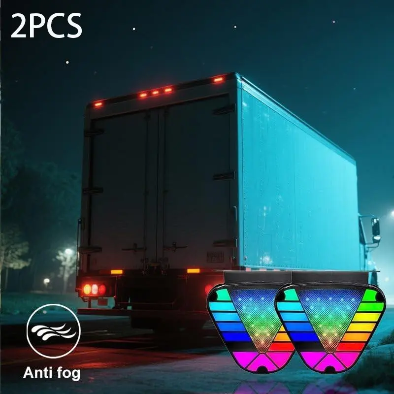 Triangle Strobe Light, Anti-Rear-End Collision Flashing Light, High-intensity LED Safety Warning Tail Lamp, Universal Truck Taillight with Running and Flashing Modes